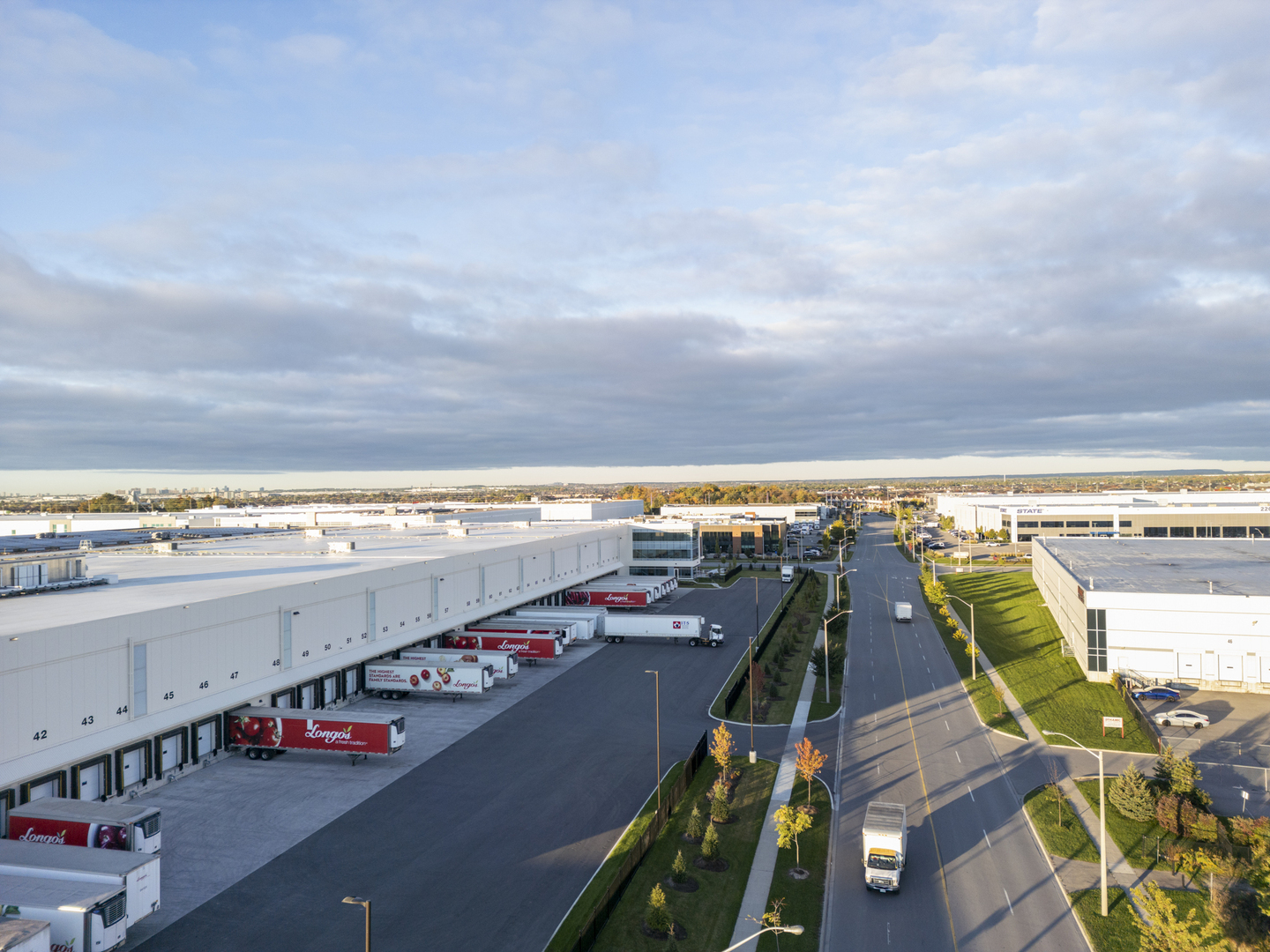 New loading dock facade of expanded dsitribution centre