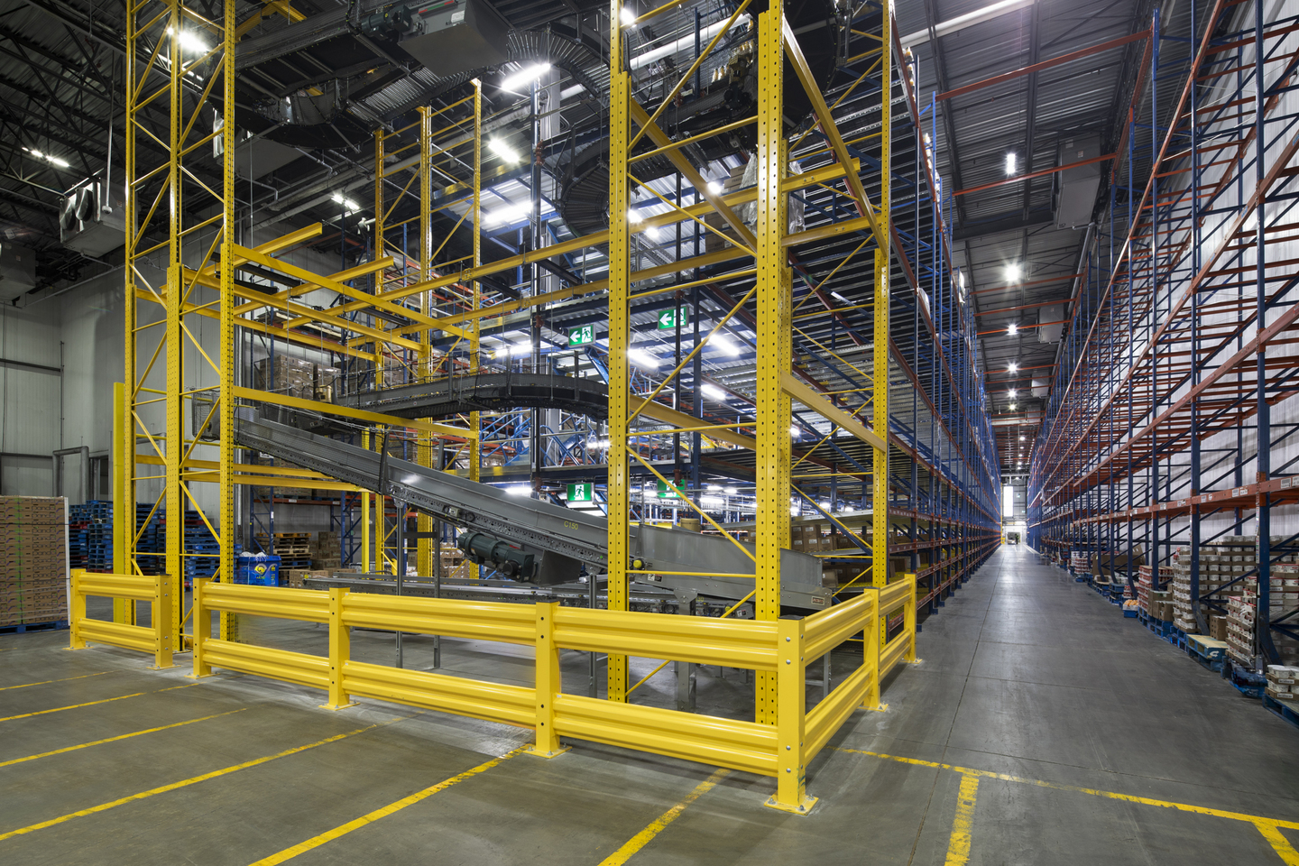 Interior of Distribution Centre with conveyor 
