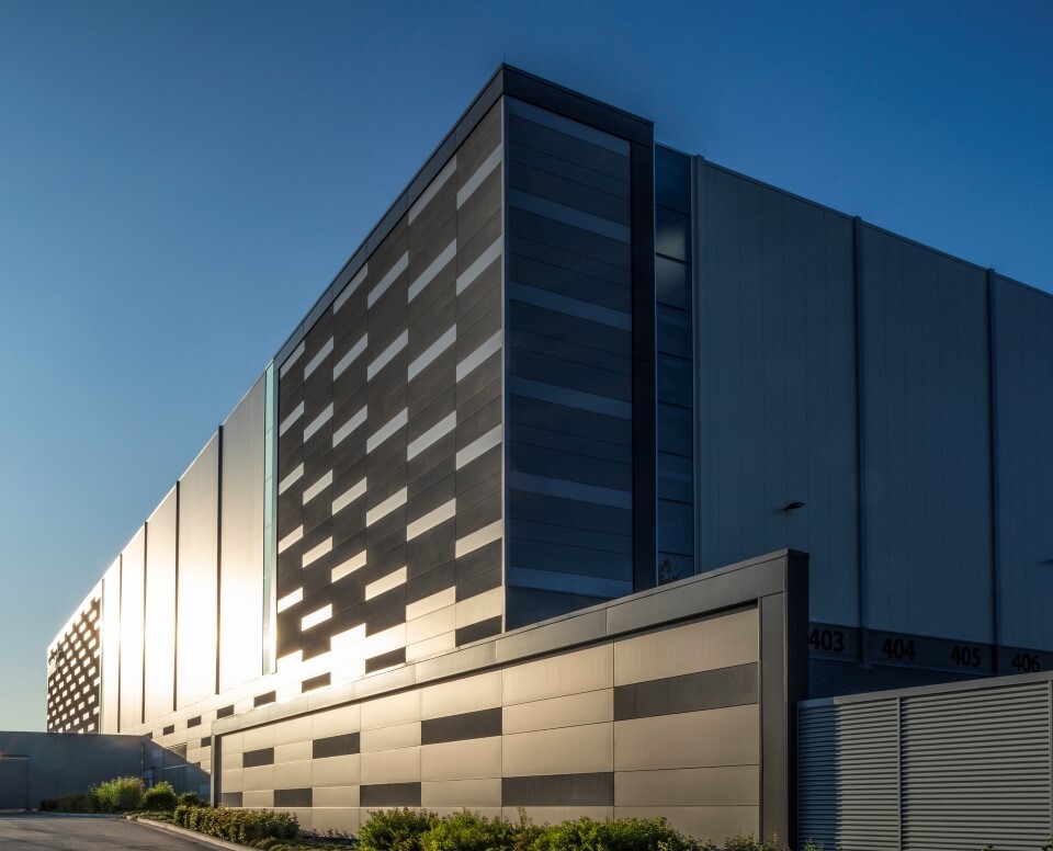 Détail façade arrière avec jeu géométrique